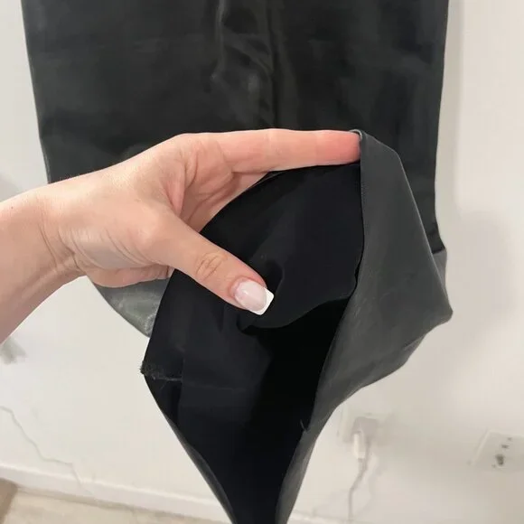 Commando Faux Leather Black Sheath Shapewear Dress Size XS - Picture 5 of 6